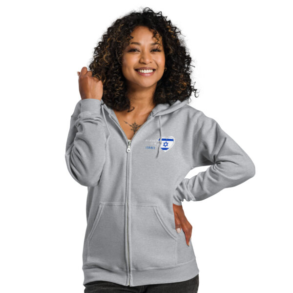 My Heart is With Israel zip hoodie - Image 9