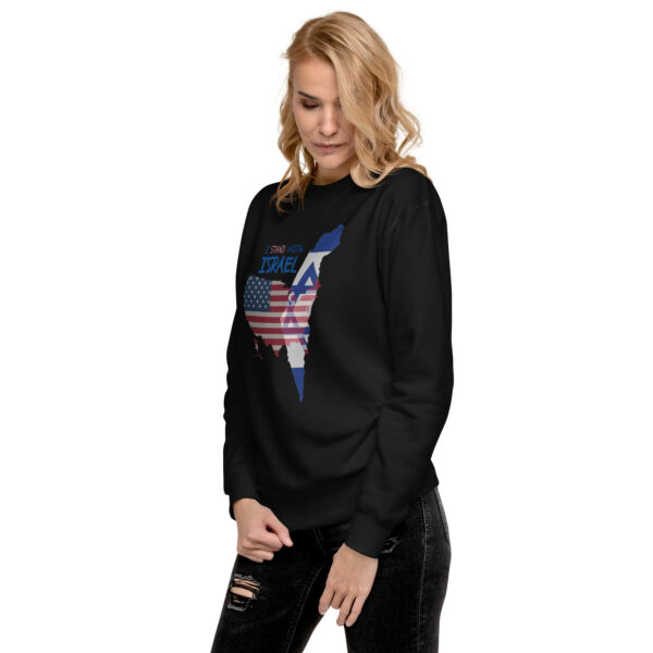 I Stand With Israel Unisex Premium Sweatshirt - Image 2