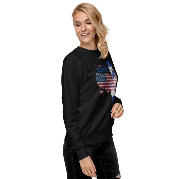 I Stand With Israel Unisex Premium Sweatshirt - Image 3