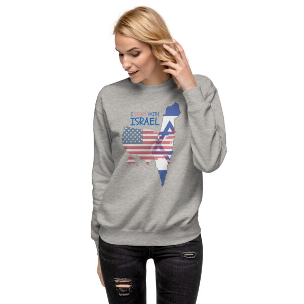 I Stand With Israel Unisex Premium Sweatshirt - Image 10