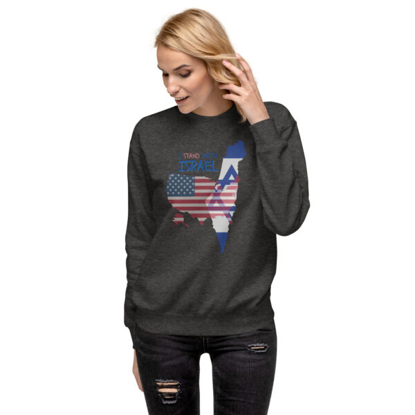 I Stand With Israel Unisex Premium Sweatshirt - Image 7