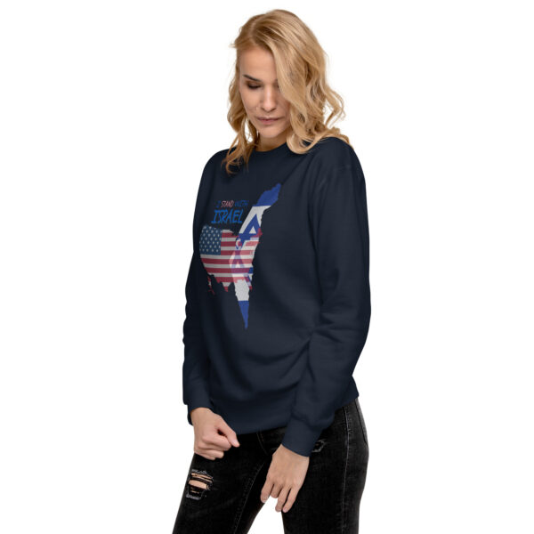 I Stand With Israel Unisex Premium Sweatshirt - Image 5