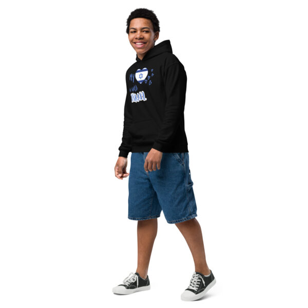 My Heart is in Israel Youth heavy blend hoodie - Image 10