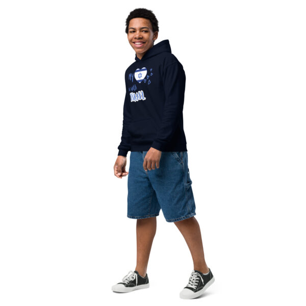 My Heart is in Israel Youth heavy blend hoodie - Image 13