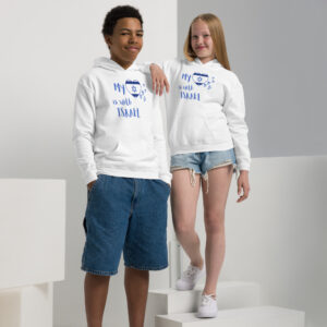 My Heart is in Israel Youth heavy blend hoodie