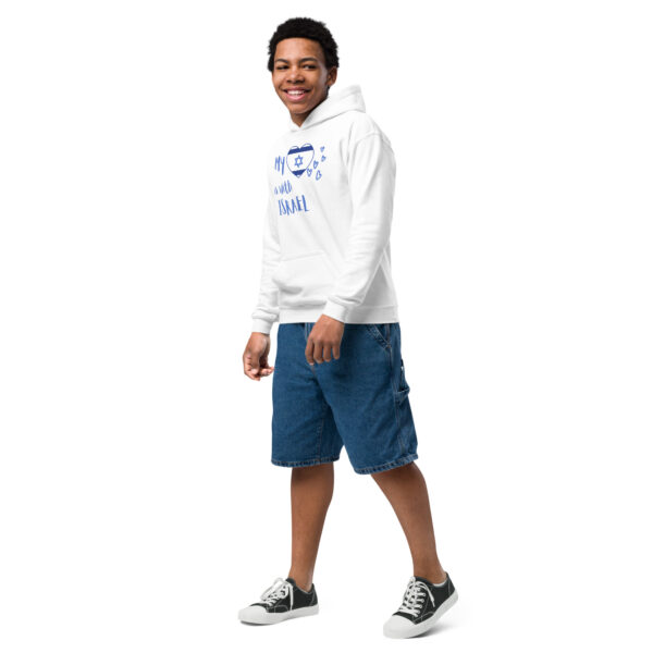 My Heart is in Israel Youth heavy blend hoodie - Image 16